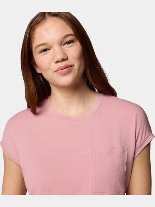 tricou cu maneci scurte pt. femei Columbia Boundless Trek Short Sleeve Tee roz 6