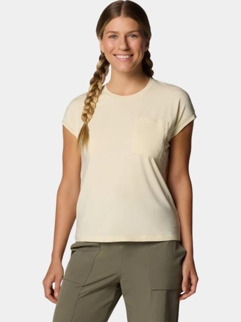 tricou cu maneci scurte pt. femei Columbia Boundless Trek Short Sleeve Tee galben 2