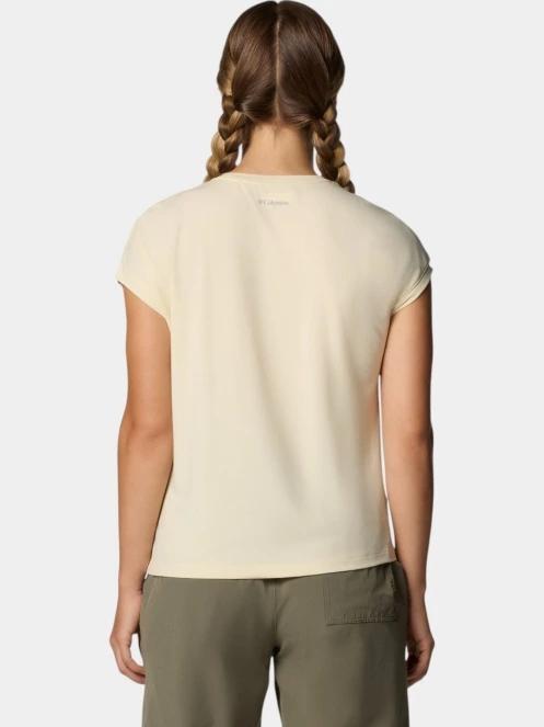 tricou cu maneci scurte pt. femei Columbia Boundless Trek Short Sleeve Tee galben 4