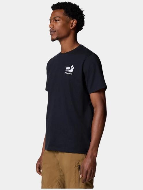 tricou cu maneci scurte pt. barbati Columbia Explorers Canyon Back SS Tee negru 3