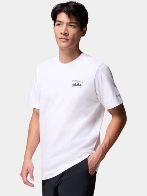 tricou cu maneci scurte pt. barbati Columbia Explorers Canyon Back Short Sleeve Tee alb 3