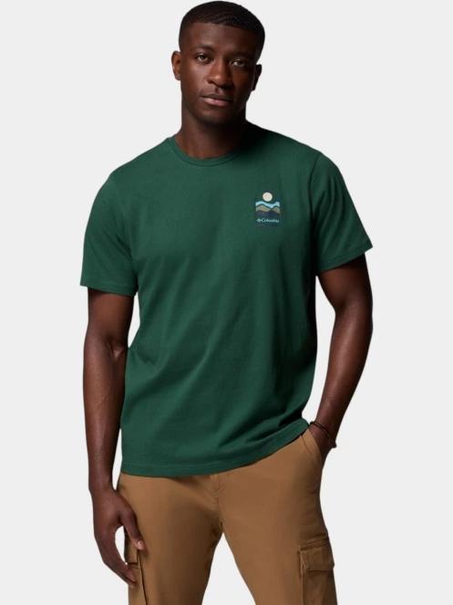 tricou cu maneci scurte pt. barbati Columbia Explorers Canyon Back Short Sleeve Tee verde 2
