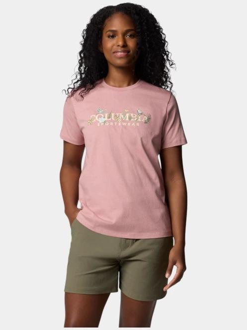 tricou cu maneci scurte pt. femei Columbia Boundless Beauty Logo SS Tee roz 2