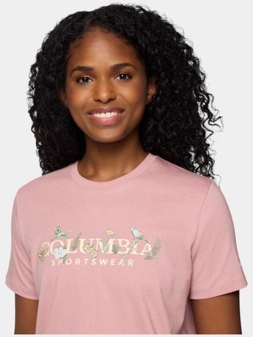tricou cu maneci scurte pt. femei Columbia Boundless Beauty Logo SS Tee roz 5