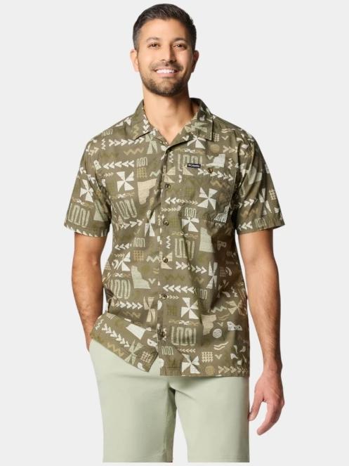 camasa cu maneci scurte pt. barbati Columbia Pine Canyon Short Sleeve Shirt verde 2