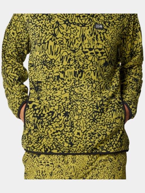 pulover polar pt. barbati Mountain Hardwear Microchill Hoody verde 8