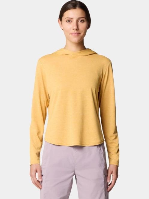 tricou cu maneci lungi, pentru sport pt. femei Mountain Hardwear Sunblocker Long Sleeve Hoody galben 2