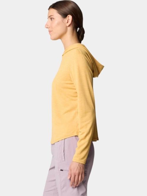 tricou cu maneci lungi, pentru sport pt. femei Mountain Hardwear Sunblocker Long Sleeve Hoody galben 3