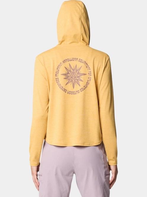 tricou cu maneci lungi, pentru sport pt. femei Mountain Hardwear Sunblocker Long Sleeve Hoody galben 4