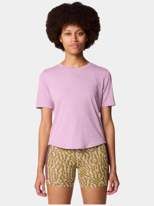 tricou pentru sport, cu maneci scurte pt. femei Mountain Hardwear Sunblocker Short Sleeve violet 2