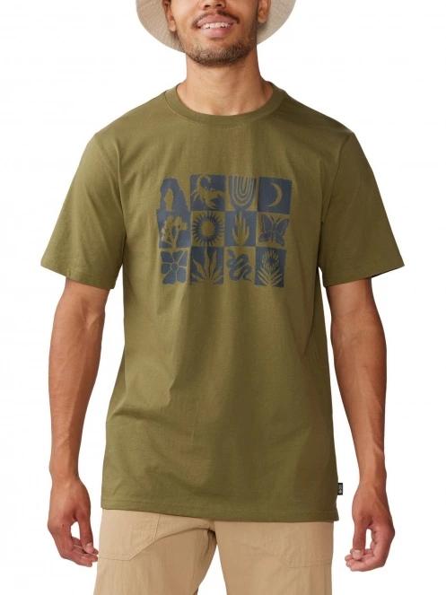 tricou cu maneci scurte pt. barbati Mountain Hardwear Desert Check Short Sleeve verde 5