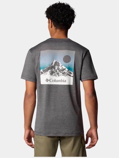 tricou pentru sport, cu maneci scurte pt. barbati Columbia Kwick Hike Back Graphic SS Tee negru 4