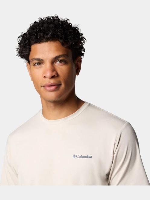 tricou pentru sport, cu maneci scurte pt. barbati Columbia Kwick Hike Back Graphic SS Tee nisip 5