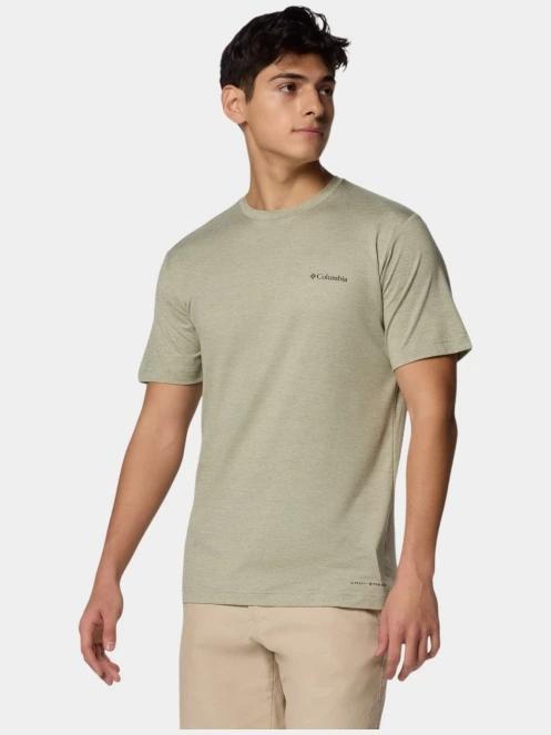 tricou pentru sport, cu maneci scurte pt. barbati Columbia Kwick Hike Back Graphic SS Tee verde 3