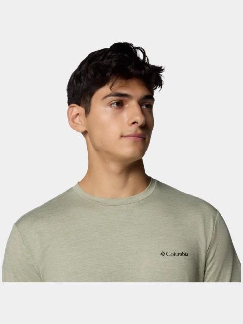 tricou pentru sport, cu maneci scurte pt. barbati Columbia Kwick Hike Back Graphic SS Tee verde 5