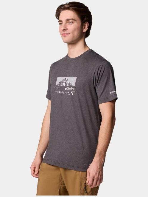 tricou pentru sport, cu maneci scurte pt. barbati Columbia Kwick Hike Graphic SS Tee negru 3