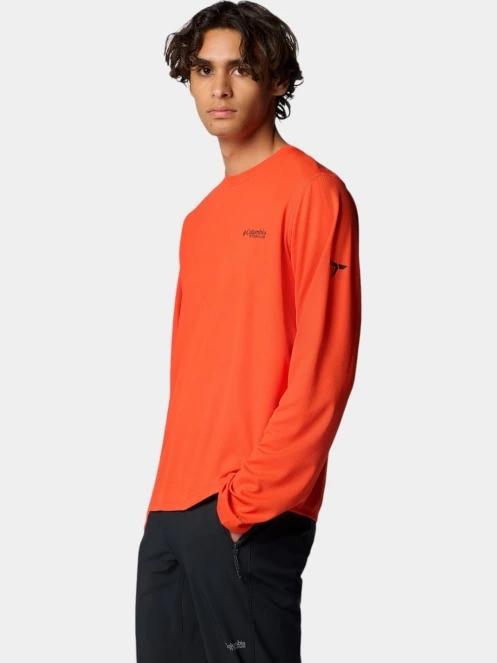 tricou cu maneci lungi, pentru sport pt. barbati Columbia Summit Valley LS Crew rosu 3
