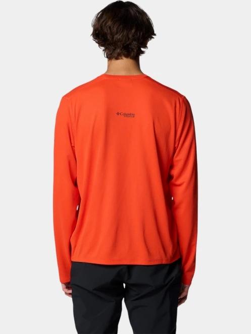 tricou cu maneci lungi, pentru sport pt. barbati Columbia Summit Valley LS Crew rosu 4