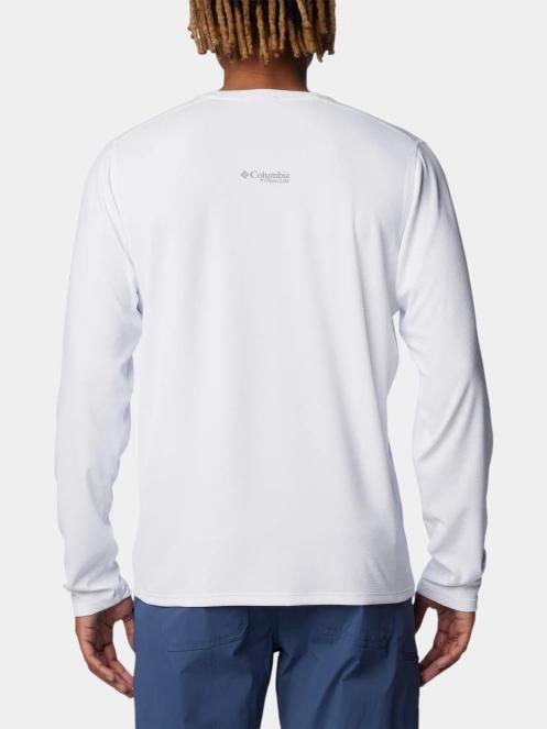 tricou cu maneci lungi, pentru sport pt. barbati Columbia Summit Valley LS Crew alb 3