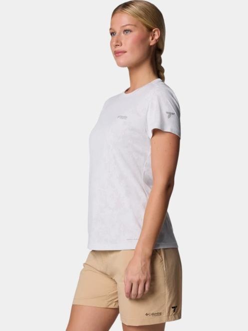 tricou pentru sport, cu maneci scurte pt. femei Columbia Bluebird Canyon Short Sleeve Crew alb 3