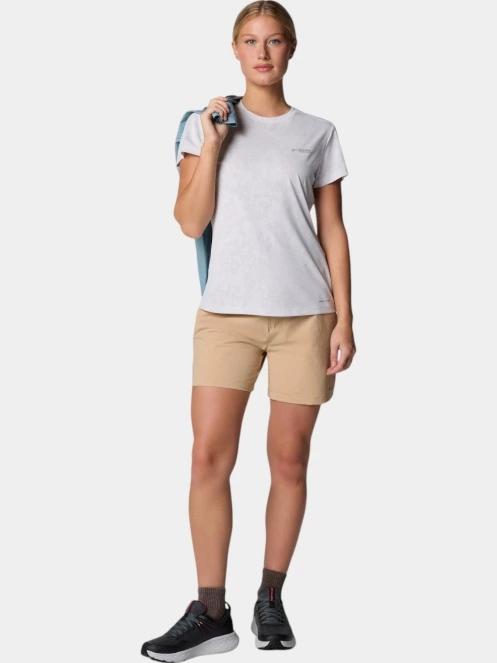 tricou pentru sport, cu maneci scurte pt. femei Columbia Bluebird Canyon Short Sleeve Crew alb 5