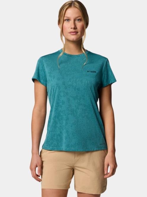 tricou pentru sport, cu maneci scurte pt. femei Columbia Bluebird Canyon Short Sleeve Crew verde 2