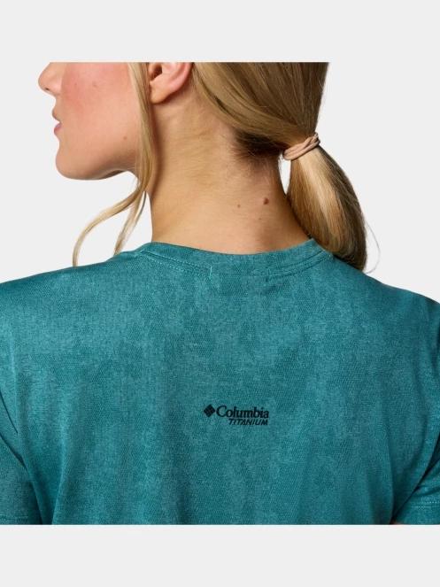 tricou pentru sport, cu maneci scurte pt. femei Columbia Bluebird Canyon Short Sleeve Crew verde 6