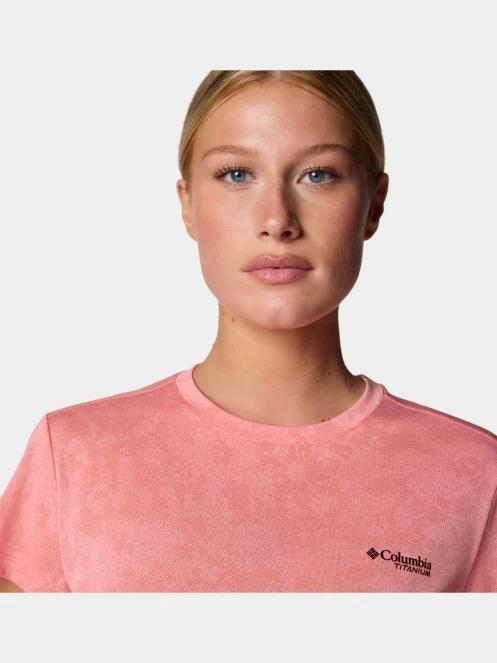 tricou pentru sport, cu maneci scurte pt. femei Columbia Bluebird Canyon Short Sleeve Crew rosu 6