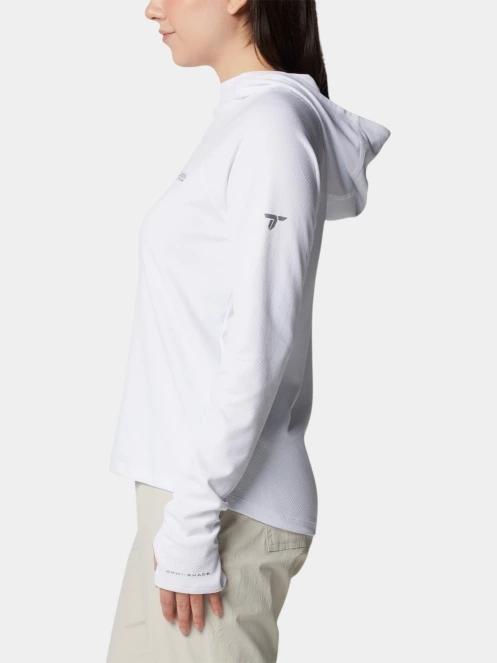 tricou cu maneci lungi, pentru sport pt. femei Columbia Summit Valley Hoodie alb 3