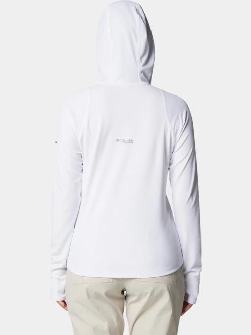 tricou cu maneci lungi, pentru sport pt. femei Columbia Summit Valley Hoodie alb 4