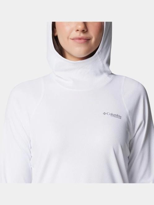 tricou cu maneci lungi, pentru sport pt. femei Columbia Summit Valley Hoodie alb 5