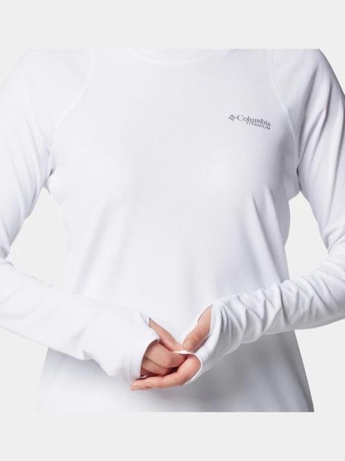 tricou cu maneci lungi, pentru sport pt. femei Columbia Summit Valley Hoodie alb 7