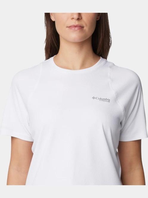 tricou pentru sport, cu maneci scurte pt. femei Columbia Summit Valley Short Sleeve Crew alb 5