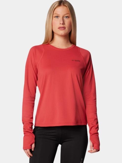 tricou cu maneci lungi, pentru sport pt. femei Columbia Summit Valley Long Sleeve Crew rosu 2