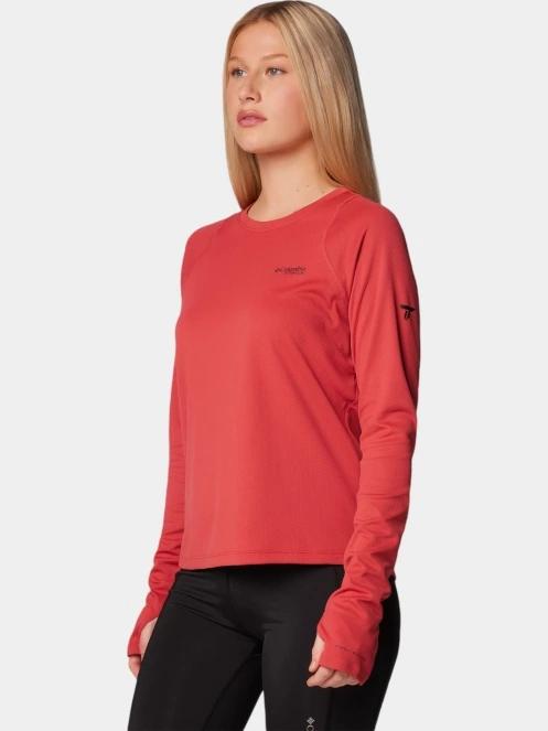 tricou cu maneci lungi, pentru sport pt. femei Columbia Summit Valley Long Sleeve Crew rosu 3