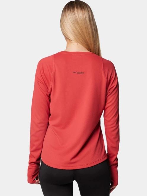tricou cu maneci lungi, pentru sport pt. femei Columbia Summit Valley Long Sleeve Crew rosu 4