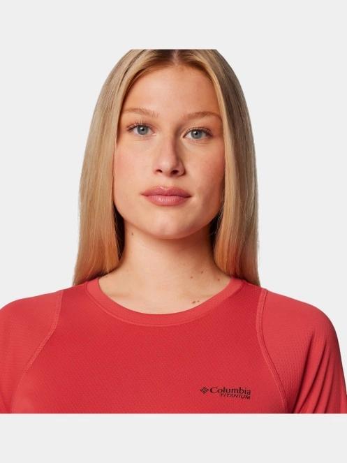 tricou cu maneci lungi, pentru sport pt. femei Columbia Summit Valley Long Sleeve Crew rosu 6