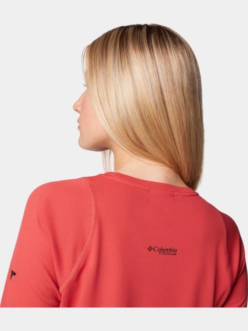 tricou cu maneci lungi, pentru sport pt. femei Columbia Summit Valley Long Sleeve Crew rosu 7
