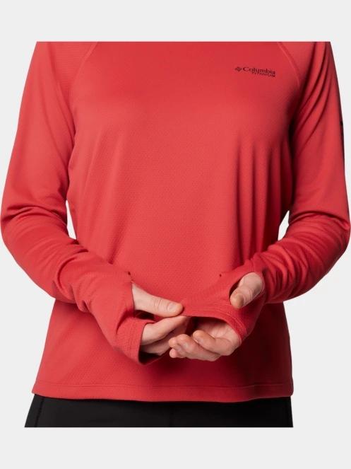 tricou cu maneci lungi, pentru sport pt. femei Columbia Summit Valley Long Sleeve Crew rosu 8
