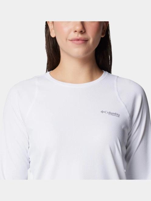 tricou cu maneci lungi, pentru sport pt. femei Columbia Summit Valley Long Sleeve Crew alb 5