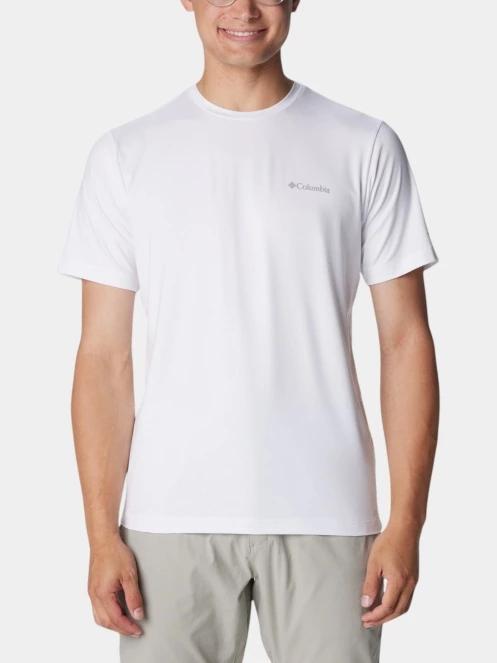 tricou pentru sport, cu maneci scurte pt. barbati Columbia Tech Trail Crew Neck II alb 2