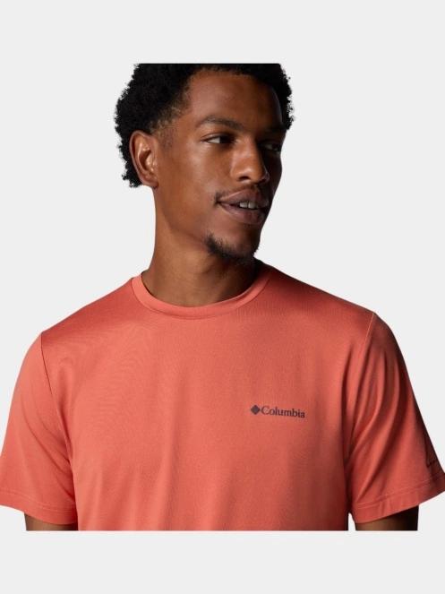 tricou pentru sport, cu maneci scurte pt. barbati Columbia Tech Trail Crew Neck II rosu 5