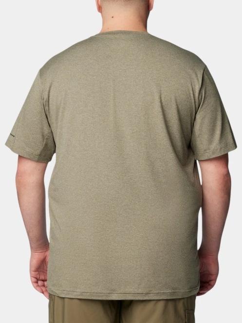 tricou pentru sport, cu maneci scurte pt. barbati Columbia Tech Trail Crew Neck II verde 4