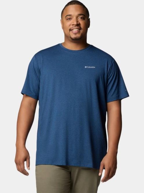 tricou pentru sport, cu maneci scurte pt. barbati Columbia Tech Trail Crew Neck II albastru 2