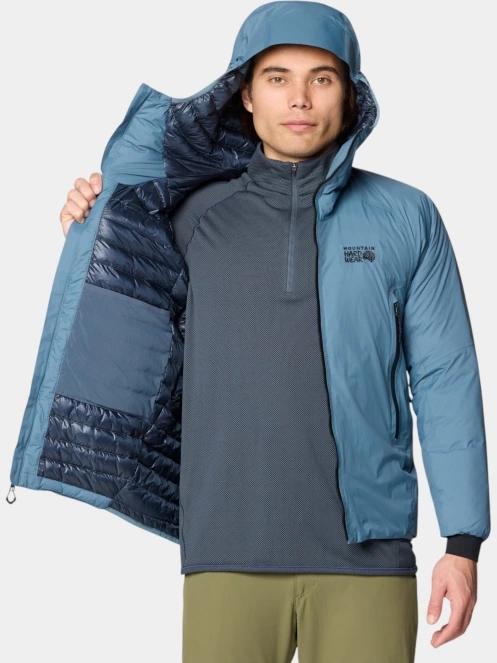 jacheta de puf pt. barbati Mountain Hardwear Storm Whisperer Insulated Jacket albastru deschis 5