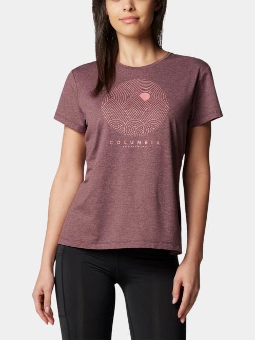 tricou cu maneci scurte pt. femei Columbia Sloan Ridge Graphic Short Sleeve Tee rosu 2