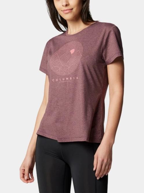 tricou cu maneci scurte pt. femei Columbia Sloan Ridge Graphic Short Sleeve Tee rosu 5