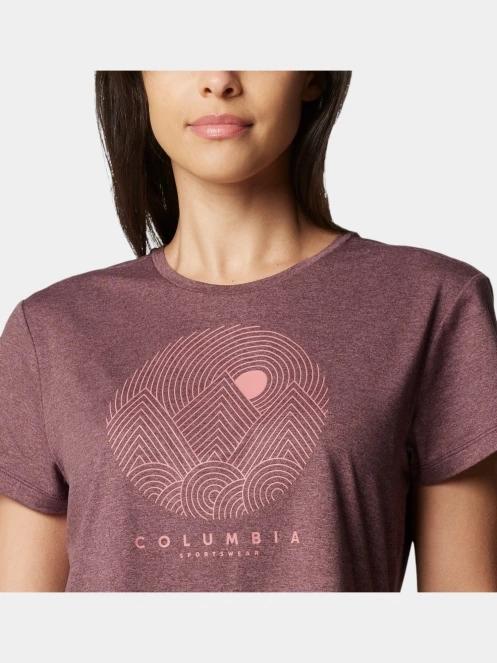tricou cu maneci scurte pt. femei Columbia Sloan Ridge Graphic Short Sleeve Tee rosu 6