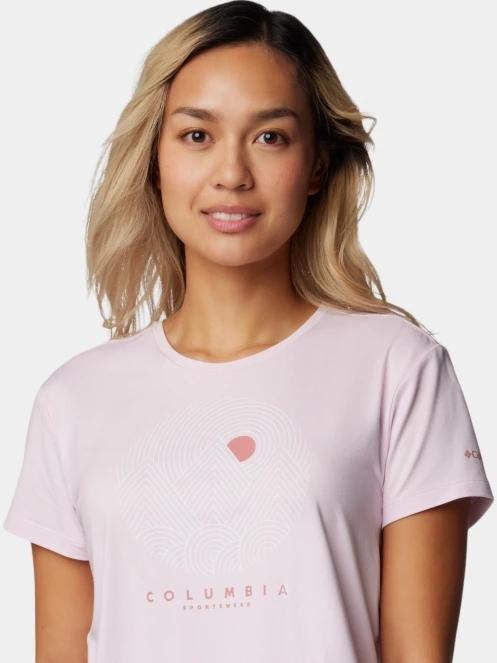 tricou cu maneci scurte pt. femei Columbia Sloan Ridge Graphic Short Sleeve Tee roz 6