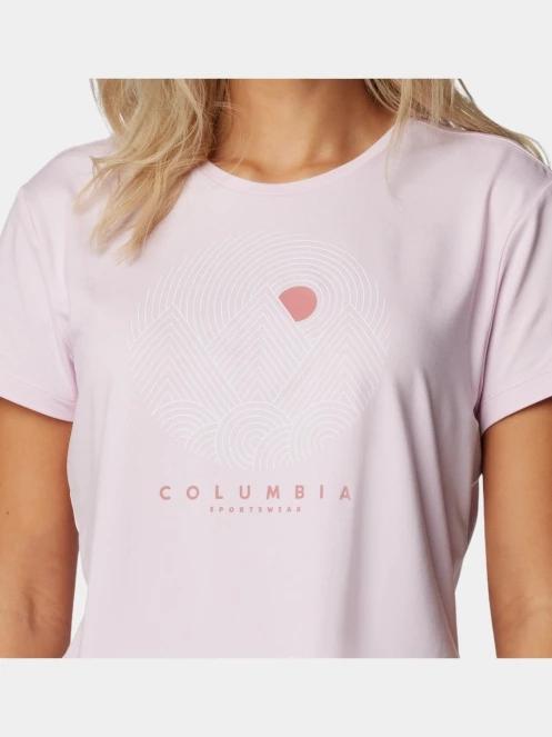 tricou cu maneci scurte pt. femei Columbia Sloan Ridge Graphic Short Sleeve Tee roz 7